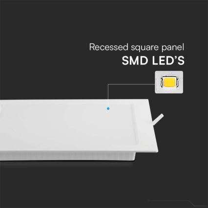 LED Hang plafondverlichting LED/18W/230V 22x22 cm 4000K wit