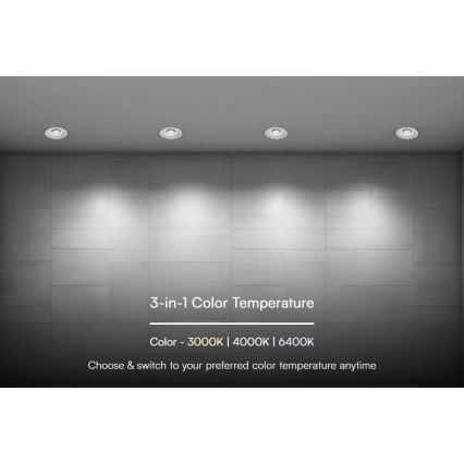 LED Hang plafondverlichting LED/18W/230V 3000/4000/6400K diameter 10,6 cm wit