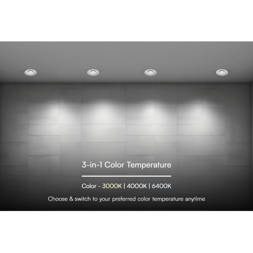 LED Hang plafondverlichting LED/18W/230V 3000/4000/6400K diameter 10,6 cm wit