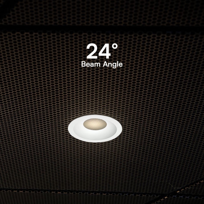 LED Hang plafondverlichting LED/18W/230V 3000/4000/6400K diameter 10,6 cm wit