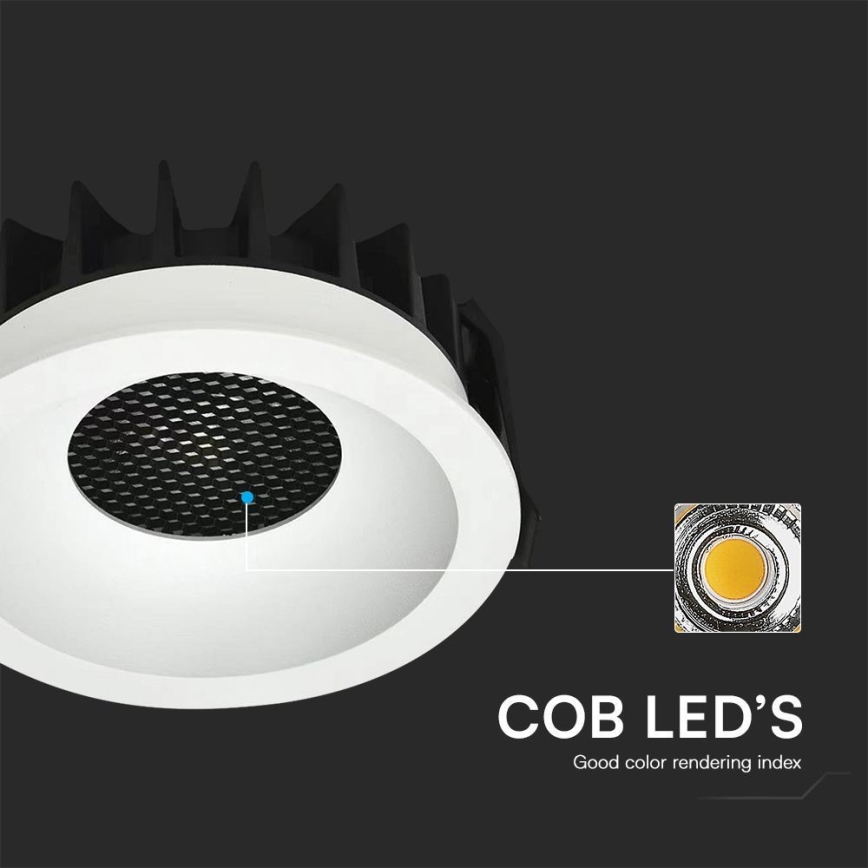 LED Hang plafondverlichting LED/18W/230V 3000/4000/6400K diameter 10,6 cm wit