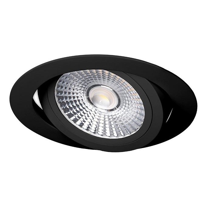 LED Hang plafondverlichting LED/18W/230V 3000K diameter 11,5 cm zwart