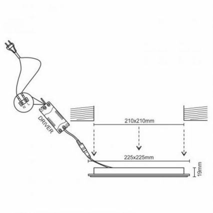 LED Hang plafondverlichting LED/18W/230V