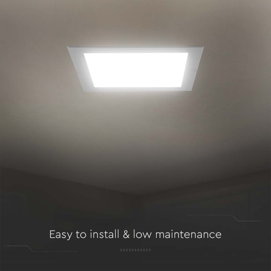 LED Hang plafondverlichting LED/24W/230V 29,5x29,5 cm 4000K wit