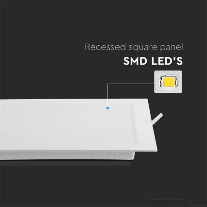 LED Hang plafondverlichting LED/24W/230V 29,5x29,5 cm 4000K wit
