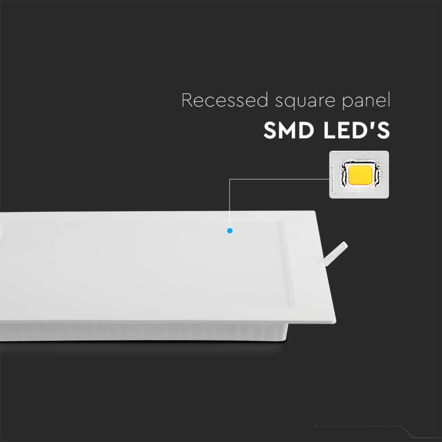 LED Hang plafondverlichting LED/24W/230V 29,5x29,5 cm 6500K wit