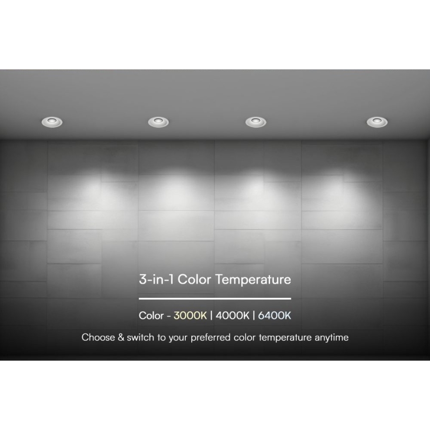 LED Hang plafondverlichting LED/24W/230V 3000/4000/6400K ø 13,5 cm wit