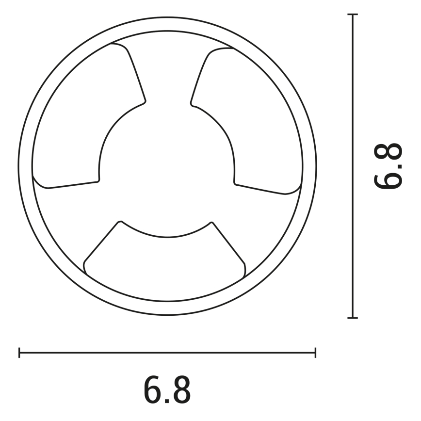 LED Hang plafondverlichting LED/3W/12V IP65
