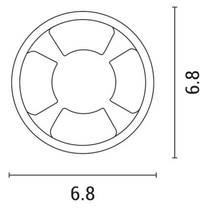 LED Hang plafondverlichting LED/3W/12V IP65