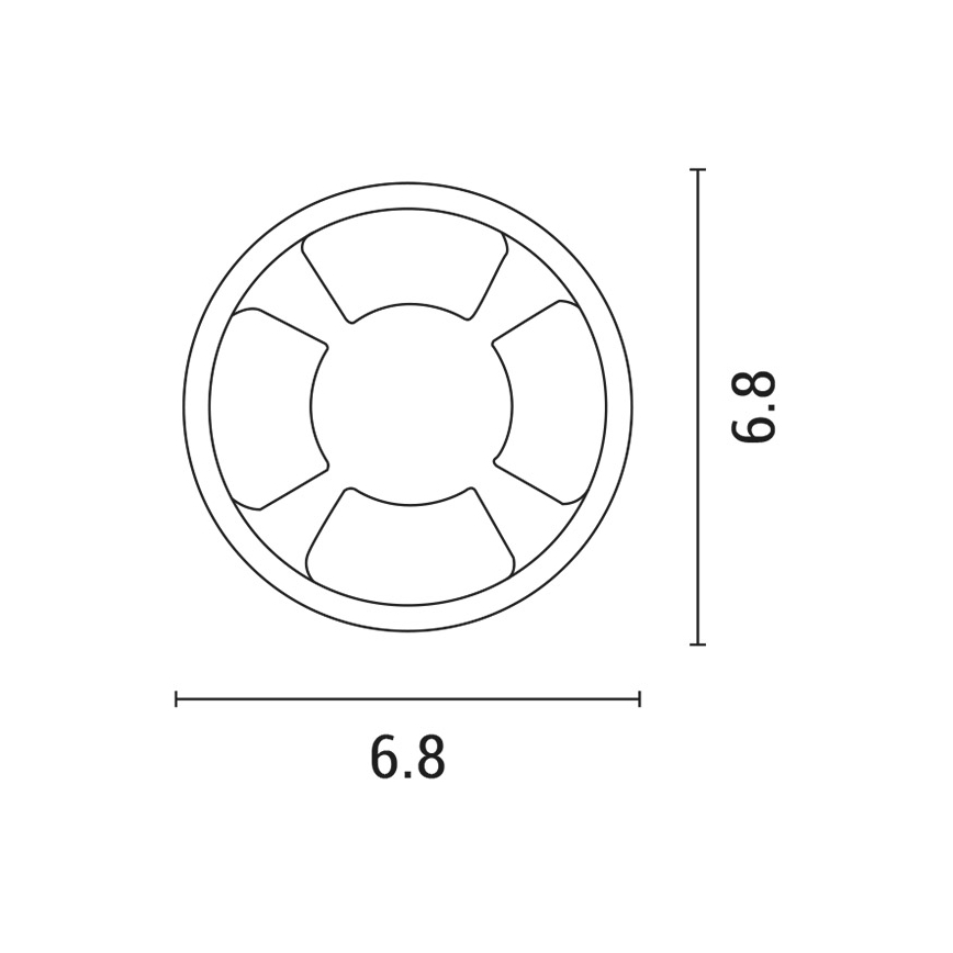 LED Hang plafondverlichting LED/3W/12V IP65
