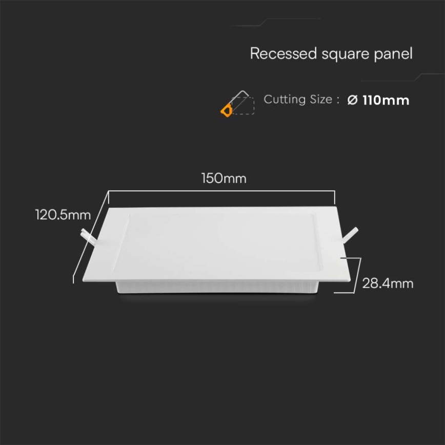 LED Hang plafondverlichting LED/6W/230V 12x12 cm 4000K wit