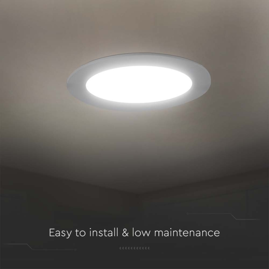 LED Hang plafondverlichting LED/6W/230V diameter 12 cm 4000K wit
