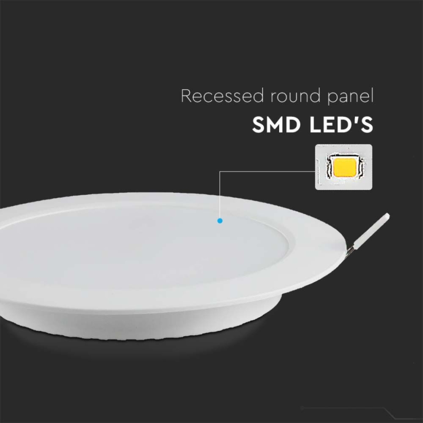 LED Hang plafondverlichting LED/6W/230V diameter 12 cm 4000K wit