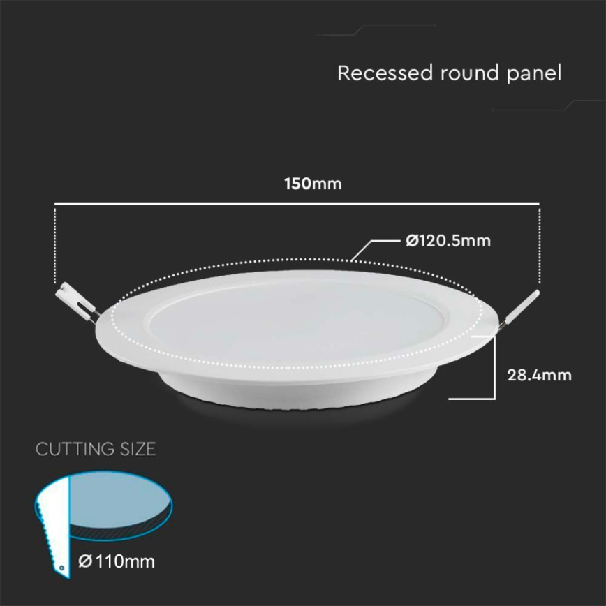 LED Hang plafondverlichting LED/6W/230V diameter 12 cm 4000K wit