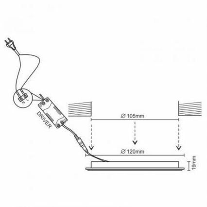 LED Hang plafondverlichting LED/6W/230V