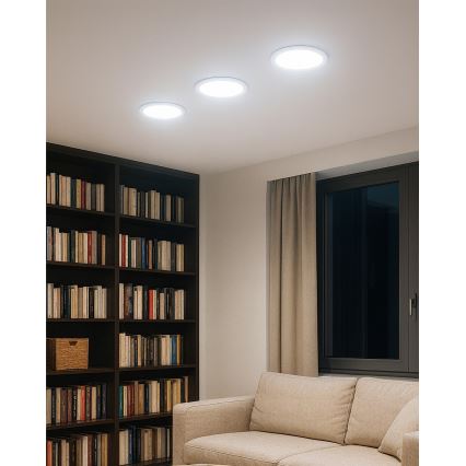 LED Hang plafondverlichting QTEC LED/12W/230V 6500K diameter 16,7 cm