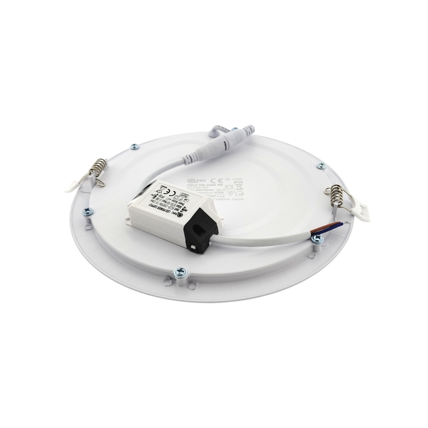LED Hang plafondverlichting QTEC LED/15W/230V 4200K diameter 18,8 cm