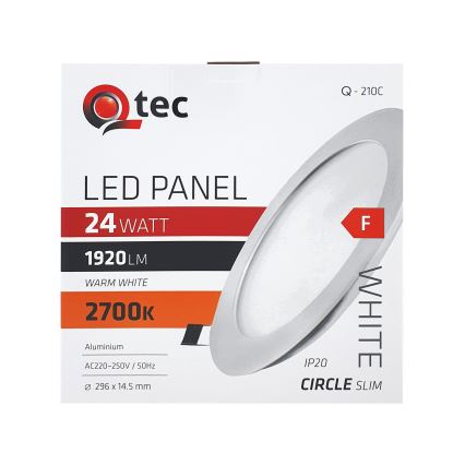 LED Hang plafondverlichting QTEC LED/24W/230V 2700K diameter 29,6 cm