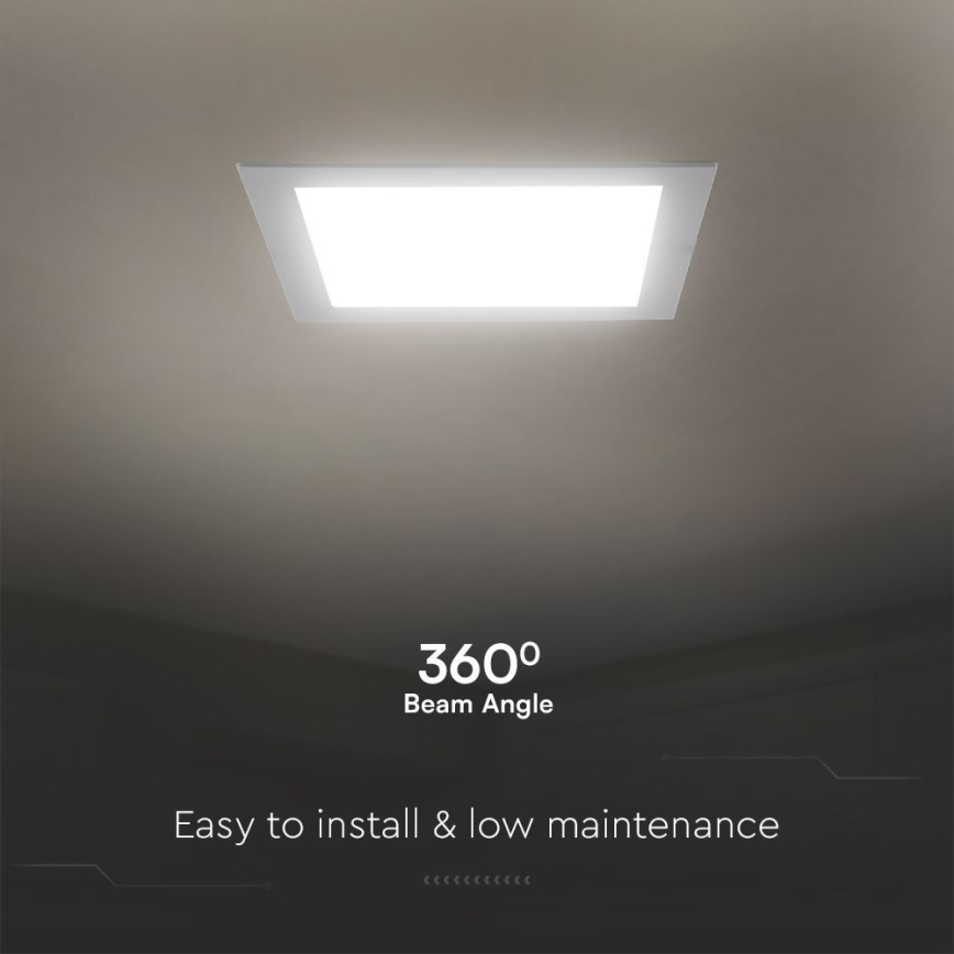 LED Hang plafondverlichting SAMSUNG CHIP LED/18W/230V 3000K 22x22 cm wit