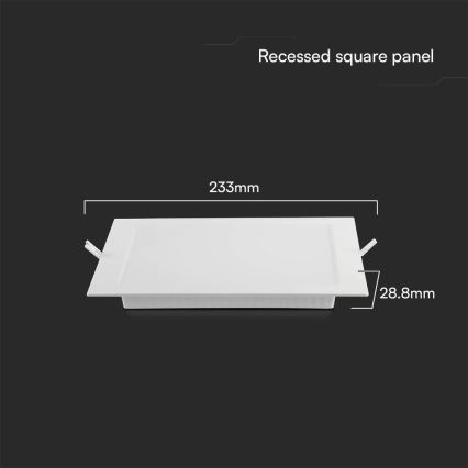 LED Hang plafondverlichting SAMSUNG CHIP LED/18W/230V 3000K 22x22 cm wit
