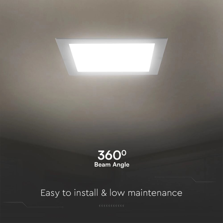 LED Hang plafondverlichting SAMSUNG CHIP LED/18W/230V 4000K 22x22 cm wit