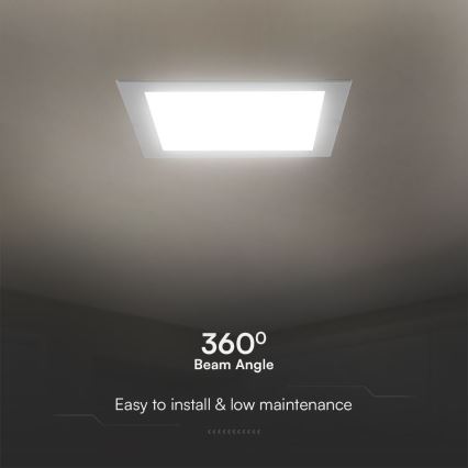 LED Hang plafondverlichting SAMSUNG CHIP LED/24W/230V 3000K 29,5x29,5 cm wit