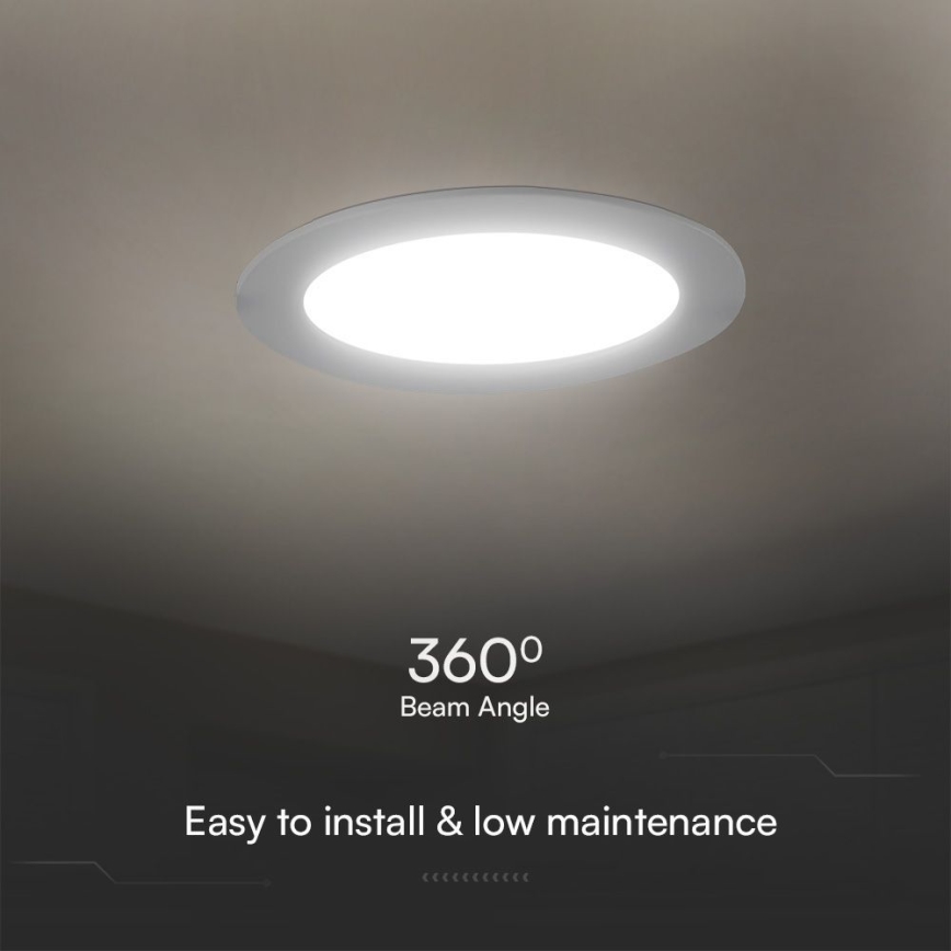 LED Hang plafondverlichting SAMSUNG CHIP LED/24W/230V 3000K diameter 29,4 cm wit