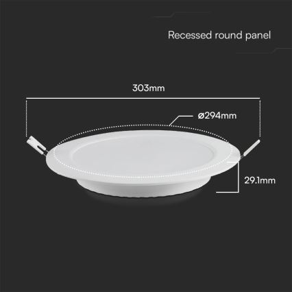 LED Hang plafondverlichting SAMSUNG CHIP LED/24W/230V 3000K diameter 29,4 cm wit