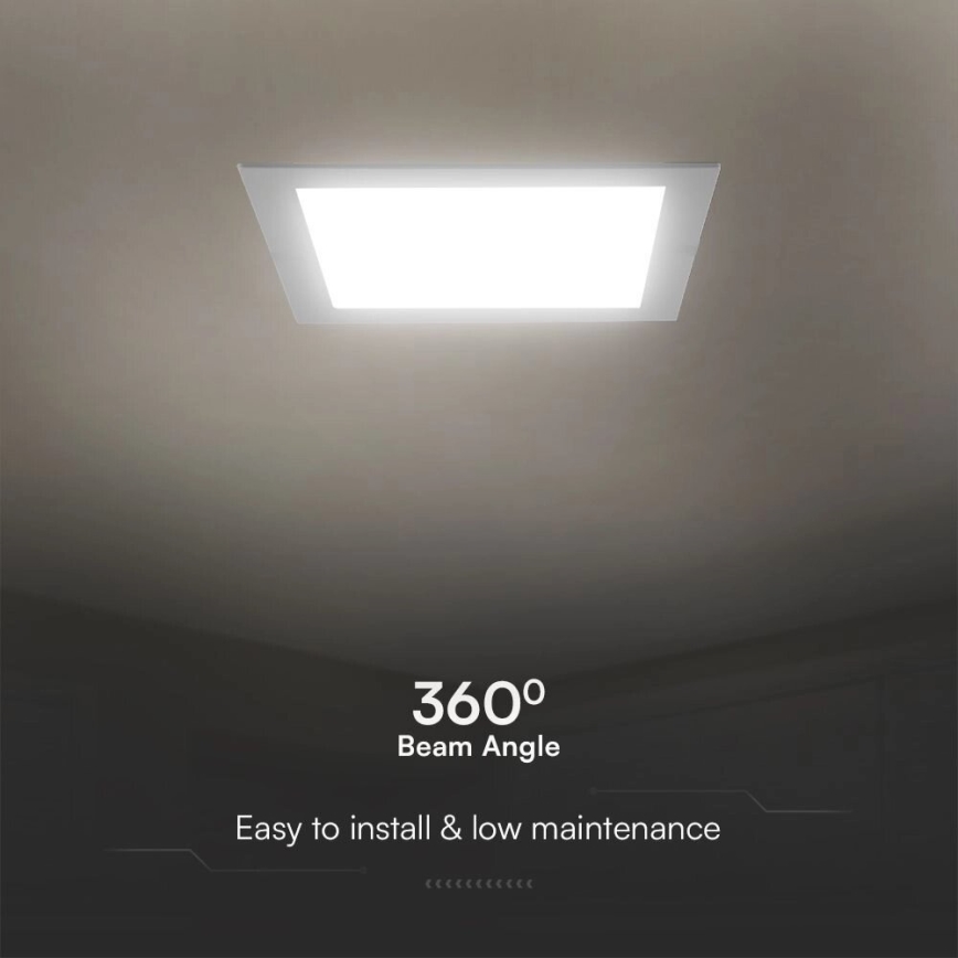 LED Hang plafondverlichting SAMSUNG CHIP LED/24W/230V 4000K 29,5x29,5 cm wit