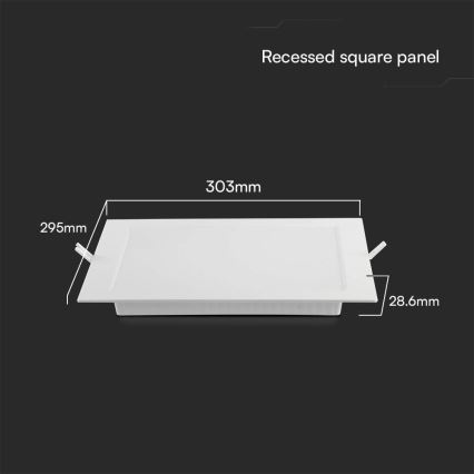 LED Hang plafondverlichting SAMSUNG CHIP LED/24W/230V 4000K 29,5x29,5 cm wit