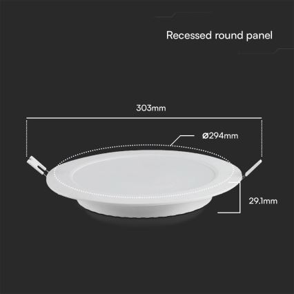 LED Hang plafondverlichting SAMSUNG CHIP LED/24W/230V 4000K diameter 29,4 cm wit