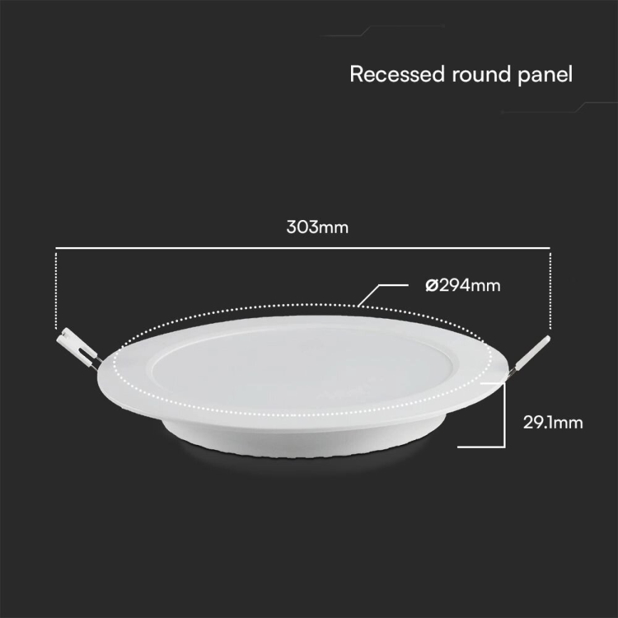 LED Hang plafondverlichting SAMSUNG CHIP LED/24W/230V 4000K diameter 29,4 cm wit