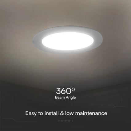 LED Hang plafondverlichting SAMSUNG CHIP LED/24W/230V 6500K diameter 29,4 cm wit