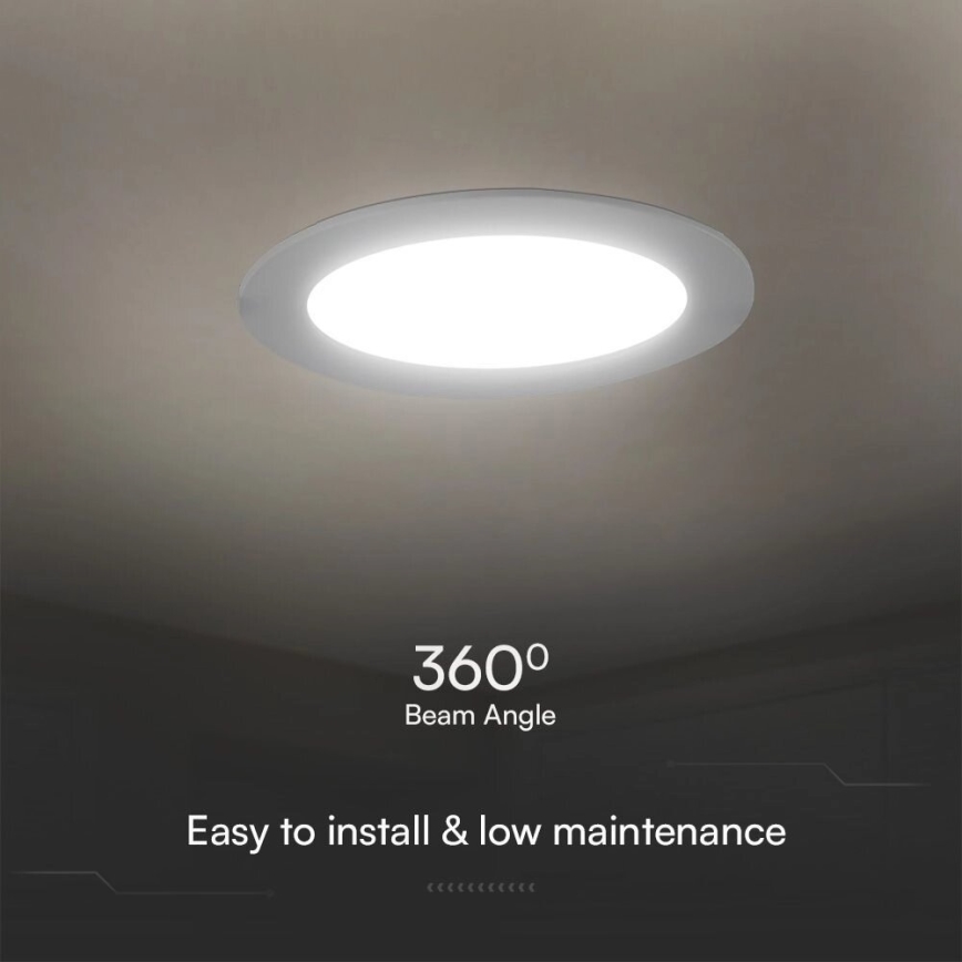 LED Hang plafondverlichting SAMSUNG CHIP LED/24W/230V 6500K diameter 29,4 cm wit