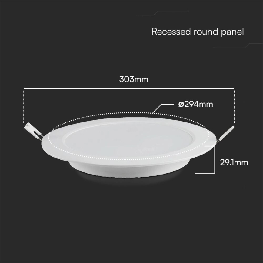 LED Hang plafondverlichting SAMSUNG CHIP LED/24W/230V 6500K diameter 29,4 cm wit
