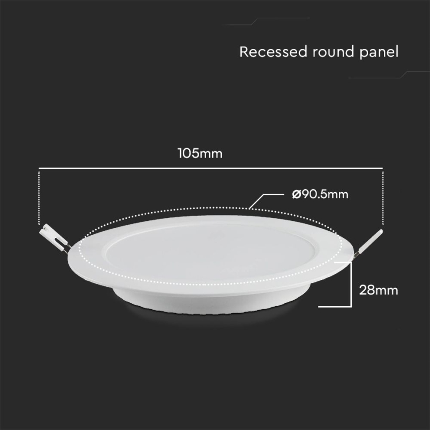 LED Hang plafondverlichting SAMSUNG CHIP LED/3W/230V 4000K diameter 9,5 cm wit