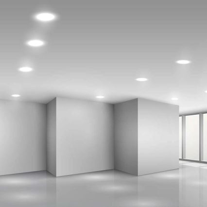 LED Hang plafondverlichting SAMSUNG CHIP LED/3W/230V 6500K diameter 9,5 cm wit