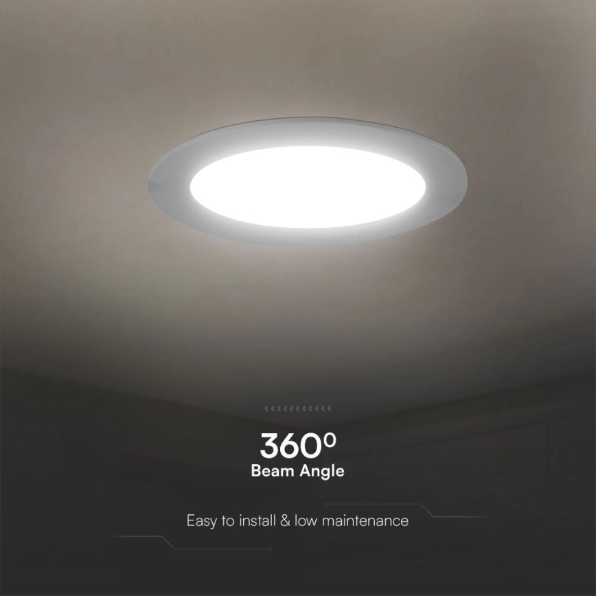 LED Hang plafondverlichting SAMSUNG CHIP LED/3W/230V 6500K diameter 9,5 cm wit