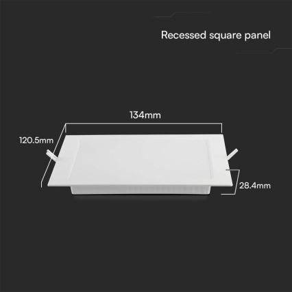 LED Hang plafondverlichting SAMSUNG CHIP LED/6W/230V 3000K 12x12 cm wit