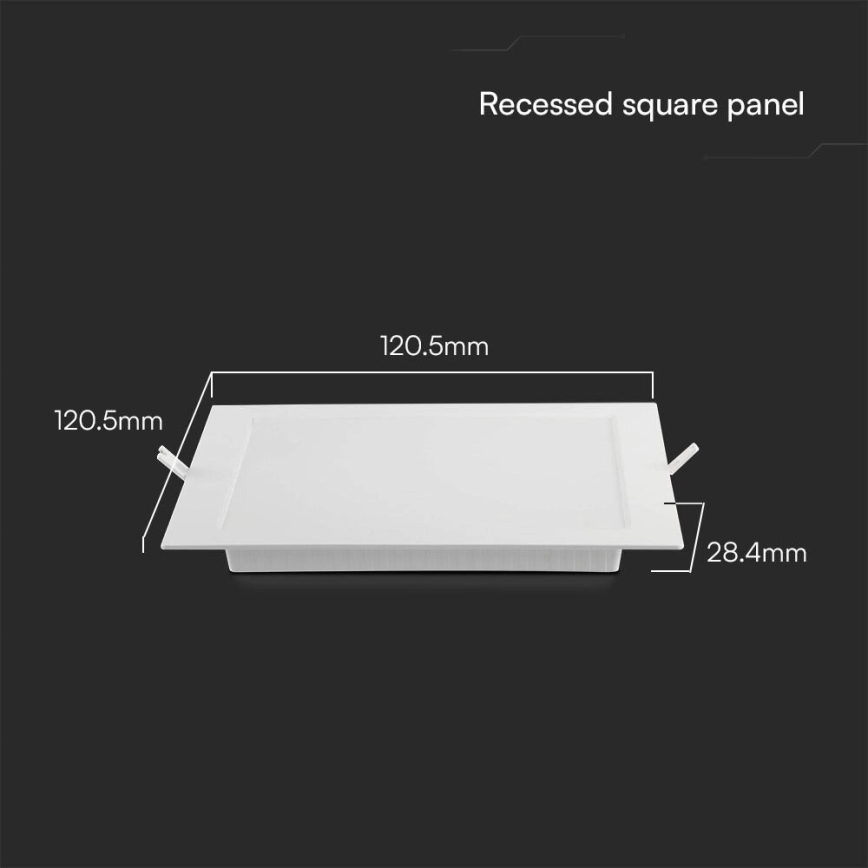 LED Hang plafondverlichting SAMSUNG CHIP LED/6W/230V 4000K 12x12 cm wit