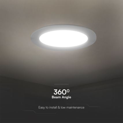 LED Hang plafondverlichting SAMSUNG CHIP LED/6W/230V 6500K diameter 12 cm wit