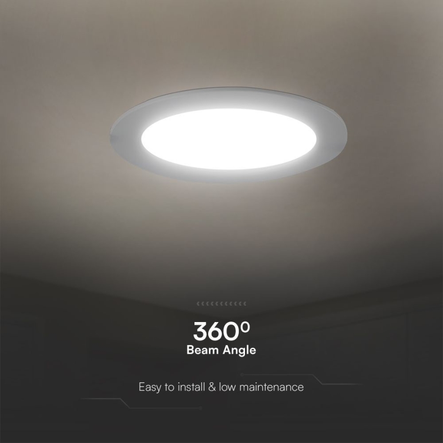 LED Hang plafondverlichting SAMSUNG CHIP LED/6W/230V 6500K diameter 12 cm wit