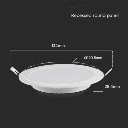 LED Hang plafondverlichting SAMSUNG CHIP LED/6W/230V 6500K diameter 12 cm wit