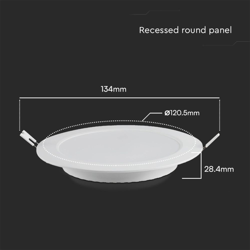 LED Hang plafondverlichting SAMSUNG CHIP LED/6W/230V 6500K diameter 12 cm wit