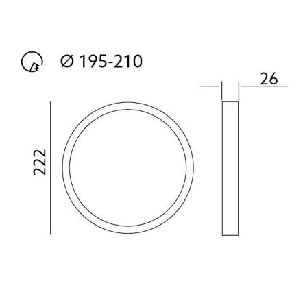 LED Hang plafondverlichting SIGARO PT LED/18W/230V 4000K IP40