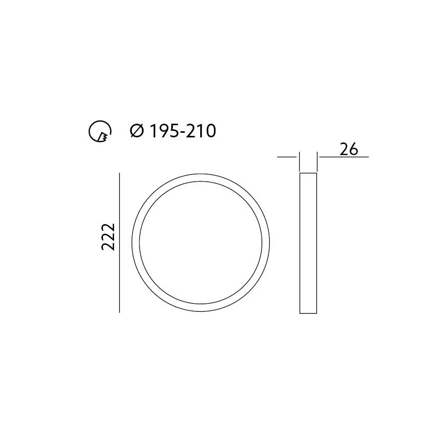 LED Hang plafondverlichting SIGARO PT LED/18W/230V 4000K IP40