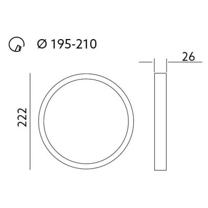 LED Hang plafondverlichting SIGARO PT LED/24W/230V 4000K IP40