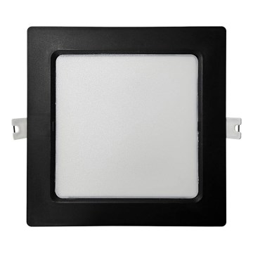 LED Hang plafondverlichting SQUARE LED/12W/230V 4000K 17x17 cm zwart