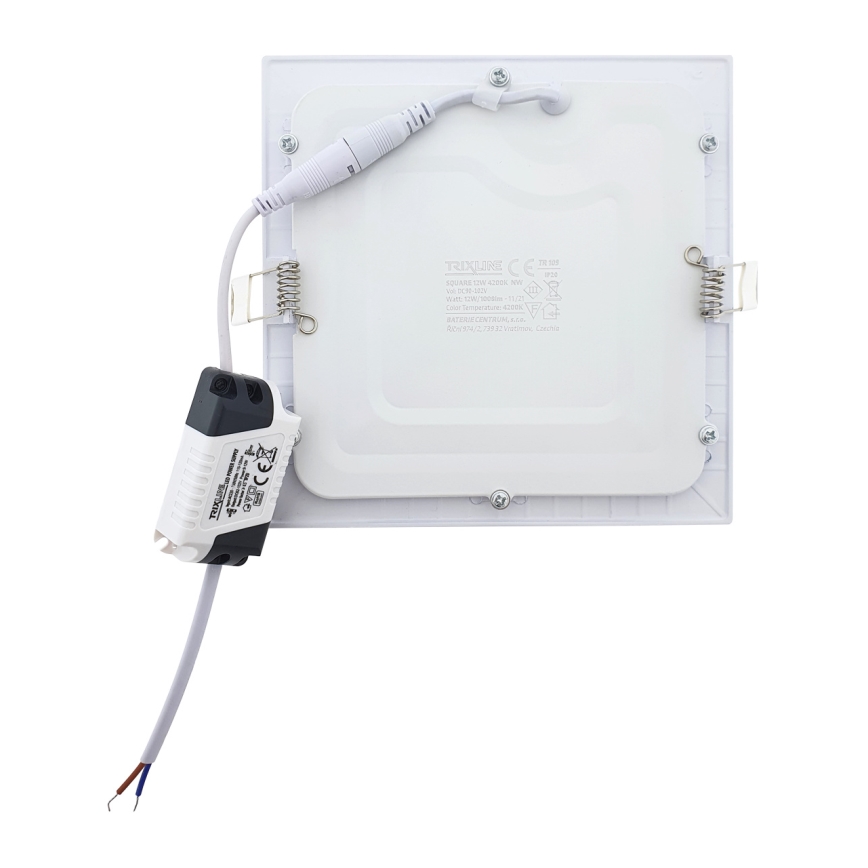 LED Hang plafondverlichting SQUARE LED/12W/230V 4200K 16,8x16,8 cm wit