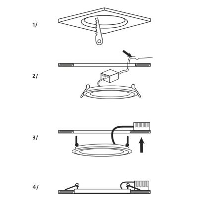 LED Hang plafondverlichting SQUARE LED/15W/230V 4200K 18,8x18,8 cm wit